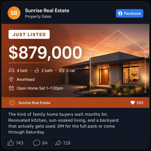 Sample social post generated by Forge Content